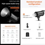 Godox Quicker 400IIM Studio Flash Light 400Ws Bowens Mount Strobe Flash - Image 5