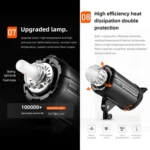 Godox Quicker 400IIM Studio Flash Light 400Ws Bowens Mount Strobe Flash - Image 9