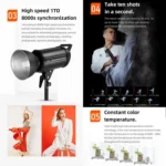 Godox Quicker 600IIM Studio Flash Light 600Ws Bowens Mount Strobe Flash - Image 7