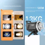 Godox MS300-V Studio Flash Light 300Ws Bowens Mount Strobe Light with Lamp Cover - Image 4