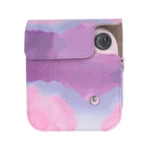 For FUJIFILM instax mini 12 Painted Full Body Leather Case Camera Bag with Strap(Blue Pink) - Image 3