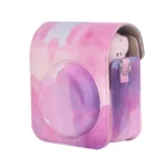 For FUJIFILM instax mini 12 Painted Full Body Leather Case Camera Bag with Strap(Blue Pink) - Image 4
