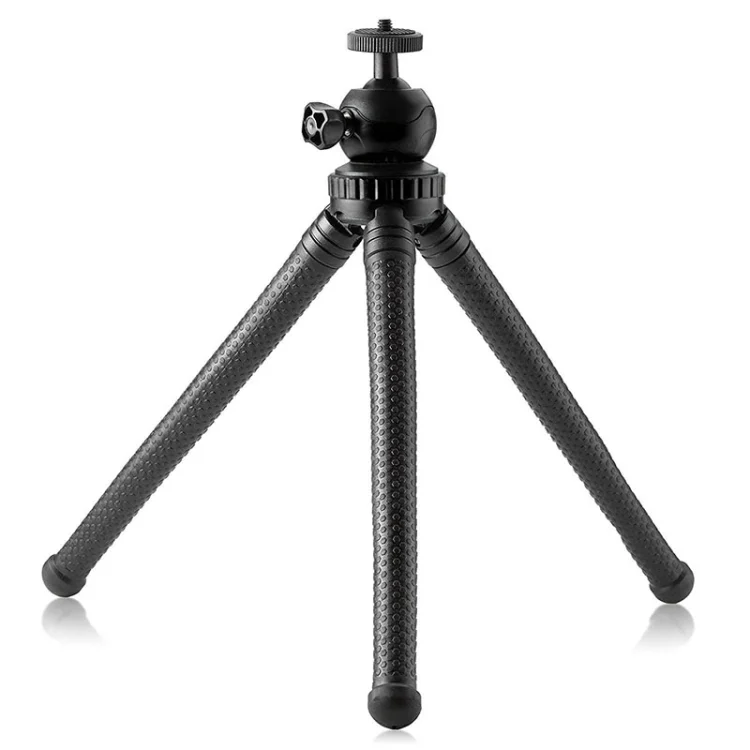 DCA2752B_1.webp W1 Mini Octopus Flexible Tripod Holder with Ball Head for SLR Cameras, GoPro, Phones - Image 2