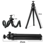 W1 Mini Octopus Flexible Tripod Holder with Ball Head for SLR Cameras, GoPro, Phones - Image 5