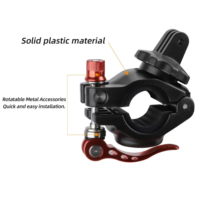 DCA2758B_5.webp Sunnylife Sports Camera Universal Bicycle Clamp 360 Rotation 19-35mm Clip for DJI Action / Insta360 / GoPro - Image 6