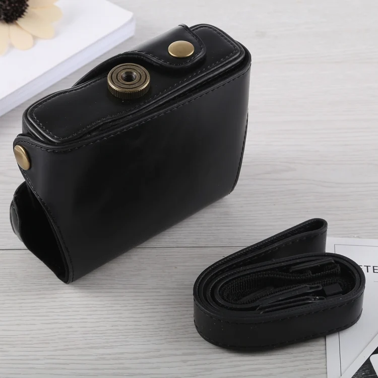 DCA2762B_2.webp Full Body Camera PU Leather Case Bag with Strap for Canon G16 - Image 3