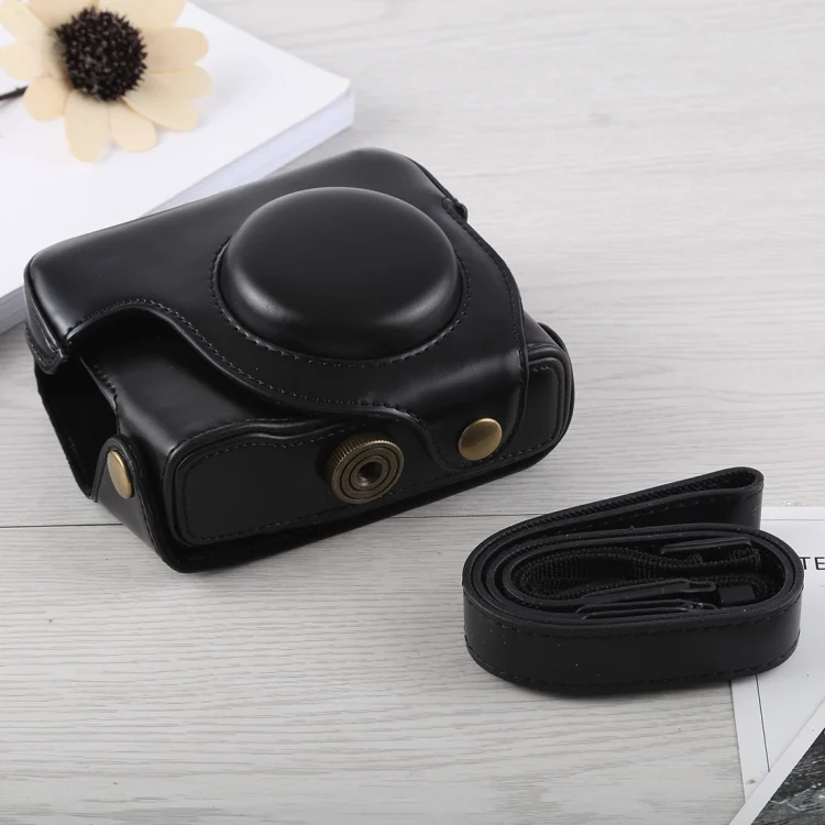 DCA2762B_3.webp Full Body Camera PU Leather Case Bag with Strap for Canon G16 - Image 4