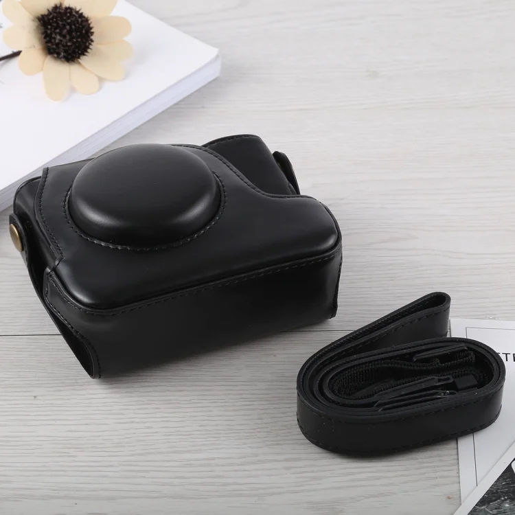 DCA2762B_4.webp Full Body Camera PU Leather Case Bag with Strap for Canon G16 - Image 5