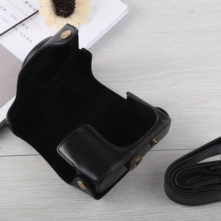 DCA2762B_5.webp Full Body Camera PU Leather Case Bag with Strap for Canon G16 - Image 6