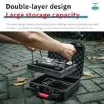 STARTRC Waterproof EVA ABS Dual-layer Suitcase Storage Box For GoPro HERO12 Black /11 Black /10 Black /9 Black - Image 4