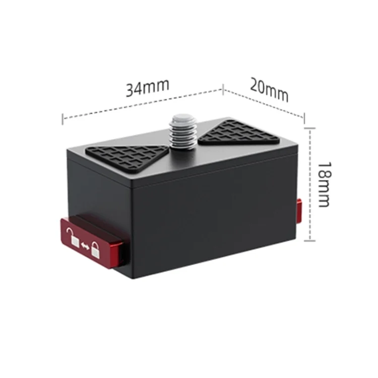 DCA2794B_1.webp Metal Quick Release Base Adapter for GoPro, Insta360, DJI and Other Action Cameras - Image 2