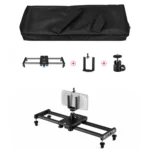 YELANGU L140T-A 40cm Carbon Fiber Slide Rail Track with Phone Clamp & BallHead Adapter for Smartphones - Image 11
