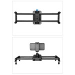 YELANGU L140T-A 40cm Carbon Fiber Slide Rail Track with Phone Clamp & BallHead Adapter for Smartphones - Image 10