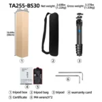 BEXIN TA255-BS30 Portable Collapsible Aluminum Alloy Camera Tripod with Head - Image 12