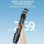 BEXIN TA255-BS30 Portable Collapsible Aluminum Alloy Camera Tripod with Head - Image 4