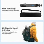 BEXIN TA255-BS30 Portable Collapsible Aluminum Alloy Camera Tripod with Head - Image 9