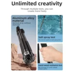 BEXIN RK294 Portable Collapsible Carbon Fiber Camera Tripod - Image 9