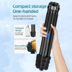 BEXIN RK264 Portable Collapsible Aluminum Alloy Camera Tripod - Image 6