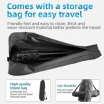 BEXIN RK264 Portable Collapsible Aluminum Alloy Camera Tripod - Image 10