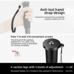 BEXIN P294B Portable Travel Outdoor DSLR Camera Aluminum Alloy Monopod Holder - Image 8