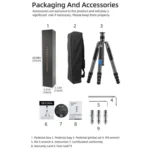 BEXIN W-334C Portable DSLR Camera 2 in 1 Carbon Fiber Tripod Detachable Monopod - Image 8
