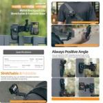 Sunnylife Stretchable Backpack Clip Rotatable Magnetic Mount Action Camera Holder Vlog Mount - Image 3