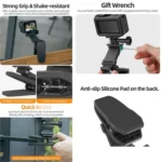 Sunnylife Stretchable Backpack Clip Rotatable Magnetic Mount Action Camera Holder Vlog Mount - Image 7