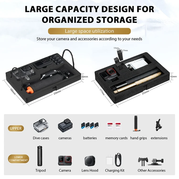 DCA2974B_7.webp STARTRC DIY Combination Lock Waterproof EVA ABS Dual-layer Suitcase Storage Box - Image 8