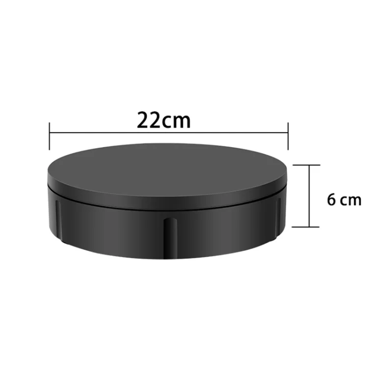 DCA2980B_1.webp 22cm USB Charging Rotating Display Stand Video Shooting Props Turntable, Load: 10kg, No Battery - Image 7