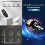 22cm USB Charging Rotating Display Stand Video Shooting Props Turntable, Load: 10kg, No Battery - Image 2