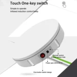 22cm USB Charging Rotating Display Stand Video Shooting Props Turntable, Load: 10kg, No Battery - Image 3