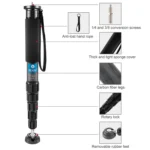 BEXIN P366C Camera Carbon Fiber Monopod Travel Live Selfie Bracket Holder - Image 3