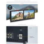 FEELWORLD D101 PLUS Dual 10.1 inch 4RU Rackmount Monitor 4K HDMI SDI 1920 x 1200 IPS Monitor - Image 12