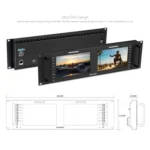 FEELWORLD D71 PLUS Dual 7 inch 3RU Rackmount Monitor 4K HDMI SDI 1920 x 1200 IPS Monitor - Image 5