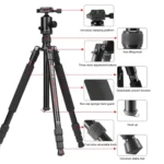 TRIOPO M2508 Multifunction Adjustable 4-Section Portable Aluminum Alloy Tripod Monopod with D-2A Ball Head for SLR Camera - Image 4