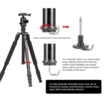 TRIOPO M2508 Multifunction Adjustable 4-Section Portable Aluminum Alloy Tripod Monopod with D-2A Ball Head for SLR Camera - Image 9