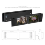 FEELWORLD D71 PLUS-H Dual 7 inch 3RU Rackmount Monitor 4K HDMI 1920 x 1200 IPS Monitor - Image 5