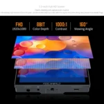 FEELWORLD P6X 5.5 inch Aluminium DSLR Camera Field Monitor Touch Screen 4K HDMI High Brightness 1000nit Monitor - Image 8