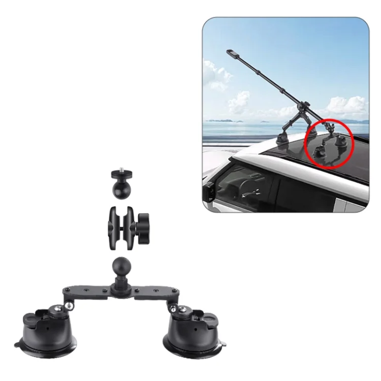 Dual-leg Car Suction Cup Mount with 1/4 inch Screw