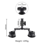 Dual-leg Car Suction Cup Mount with 1/4 inch Screw - Image 2