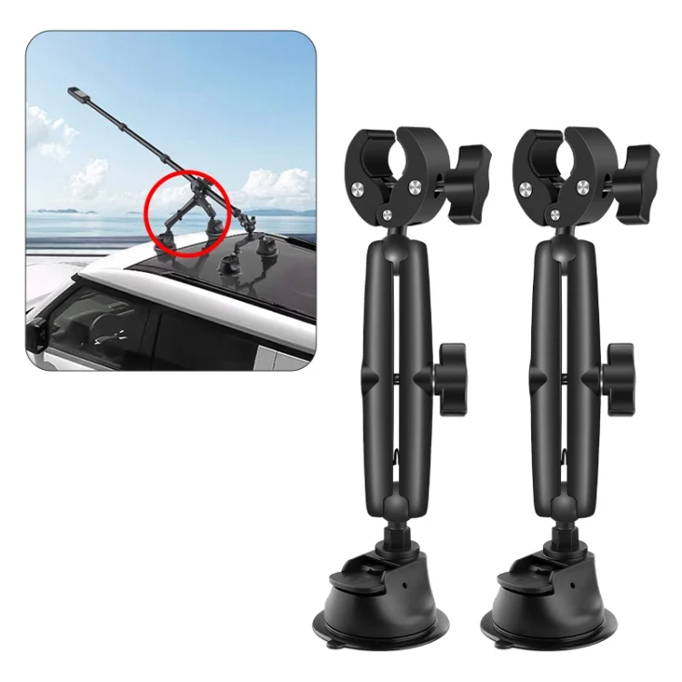 2 x Single-leg Car Suction Cup Mount Crab Clamps Set