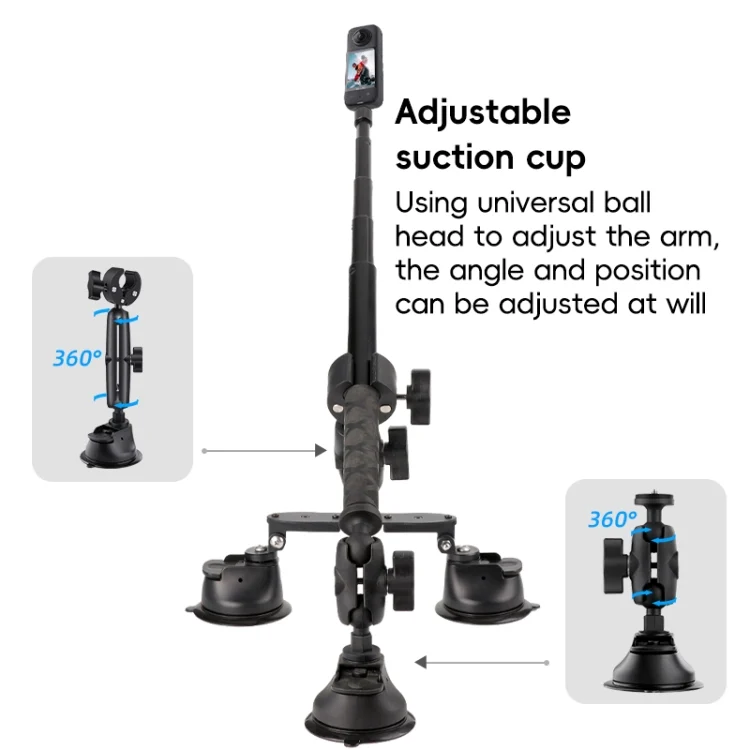 DCA3243B_2.webp 2 x Single-leg Car Suction Cup Mount Crab Clamps Set - Image 3