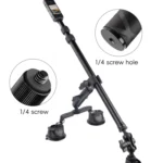 1/4 inch Screw Dual-Leg  Suction Cup Mount and 2 x Single-leg Car Suction Cup Mount Crab Clamps Set - Image 4