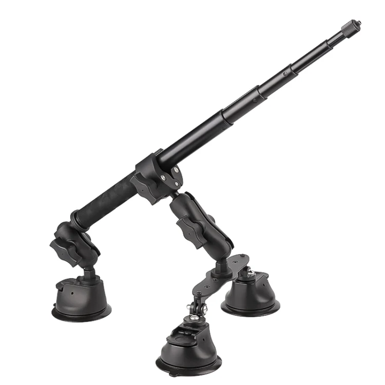 Dual-leg Suction Cup and 2 x Single-leg Car Suction Cup Mount with Selfie Stick Set