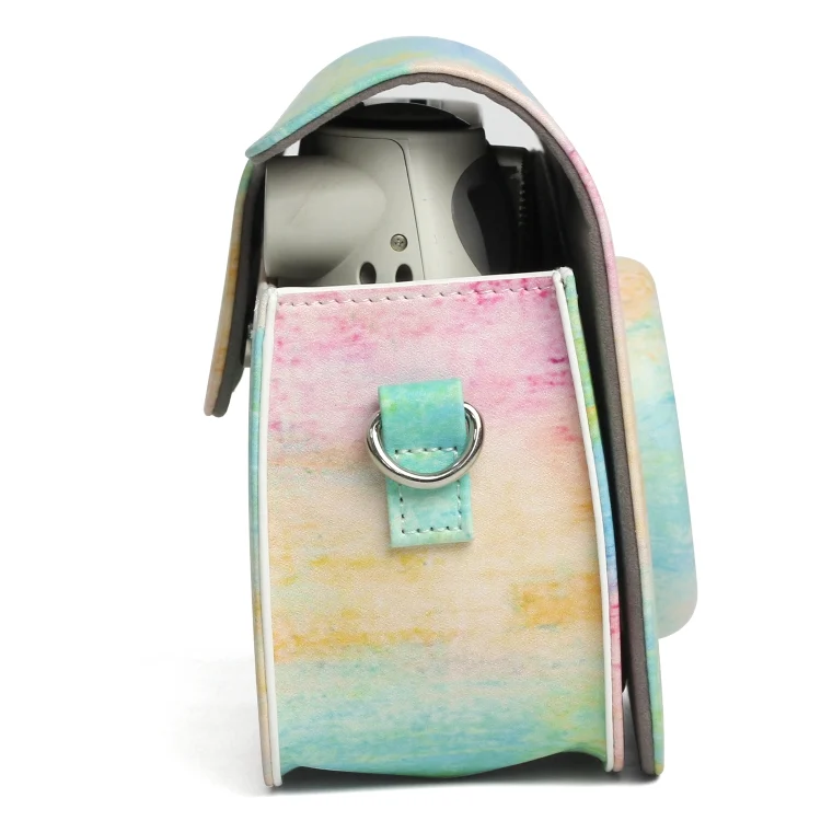 DCA3582_3.webp Rainbow Oil painting Pattern PU Leather Protective Camera Case Bag For FUJIFILM Instax Mini 7S / 7C Camera - Image 4