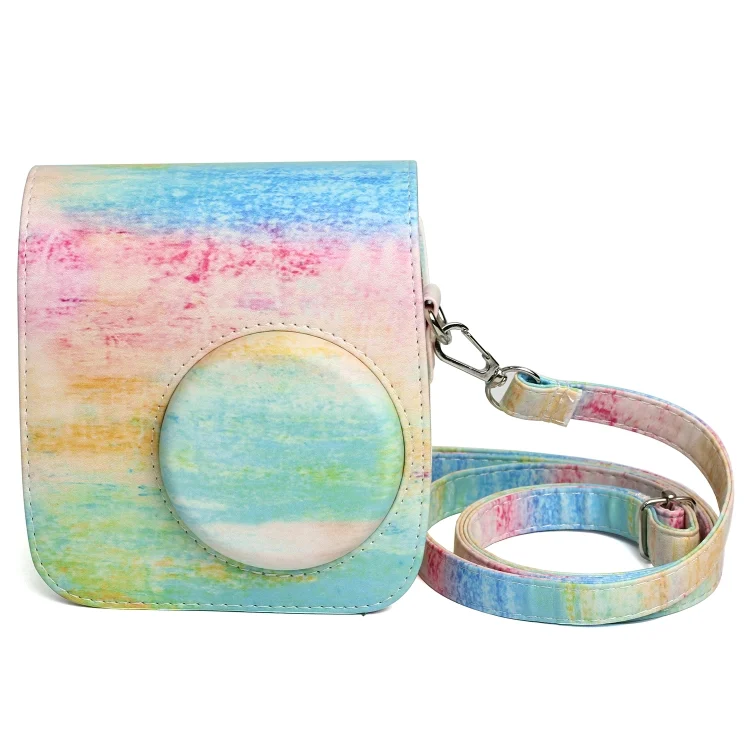 DCA3582_8.webp Rainbow Oil painting Pattern PU Leather Protective Camera Case Bag For FUJIFILM Instax Mini 7S / 7C Camera - Image 9