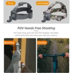 Sunnylife TD672 Adjustable Head Strap Vlog POV Mount Belt for GoPro, Insta360, DJI Osmo Action and Other Action Cameras - Image 3