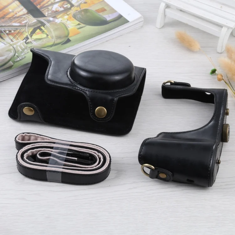 DCA4702B_4.webp Full Body Camera PU Leather Case Bag with Strap for Samsung Galaxy Camera EK-GC100 / EK-GC110 / EK-GC200 - Image 5