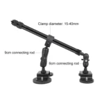 Dual-Leg Magnetic Base Fixed Mount Holder with Selfie Stick Kit for GoPro and Other Action Cameras - Image 2