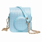 For FUJIFILM instax mini 12 Colorful Woven Leather Case Full Body Camera Bag + Photo Album with Strap - Image 2